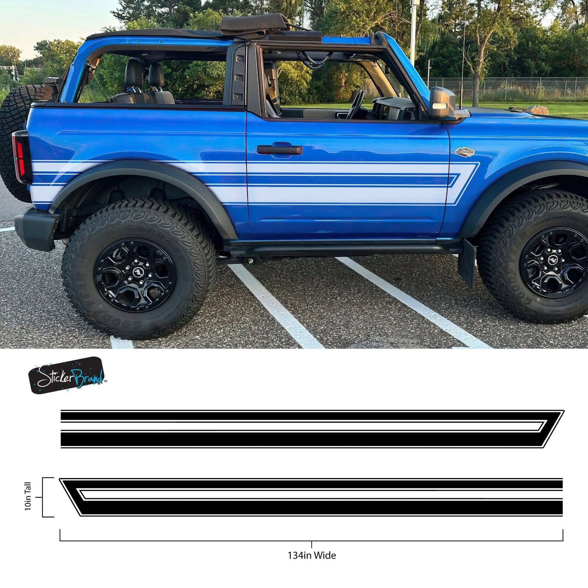 Stripes Graphic Decal for Ford Bronco. 7029 - Speedlogix