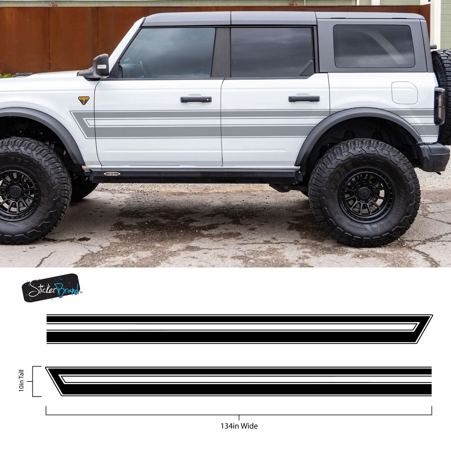 Stripes Graphic Decal for Ford Bronco. 7029 - Speedlogix