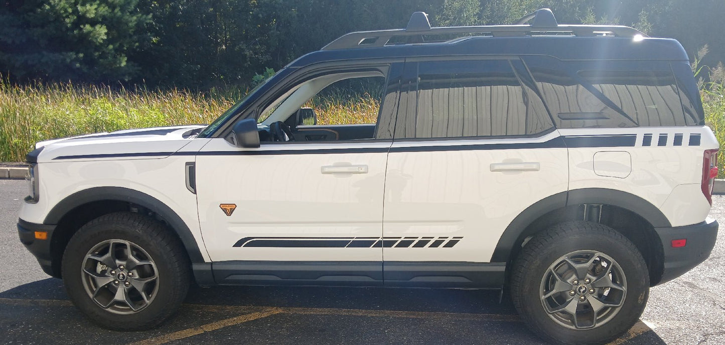 Strobe Side Stripe Decals for 2021 - 2025 Ford Bronco Sport (x4) - Speedlogix