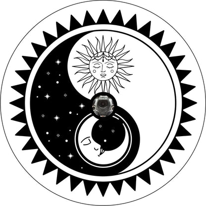 Sun and Moon Yin Yang Bronco Spare Tire Cover - Speedlogix