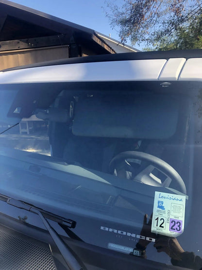 Sun Visor Warning Overlays - 2021+ Bronco / 2024+ Ranger Raptor - Speedlogix