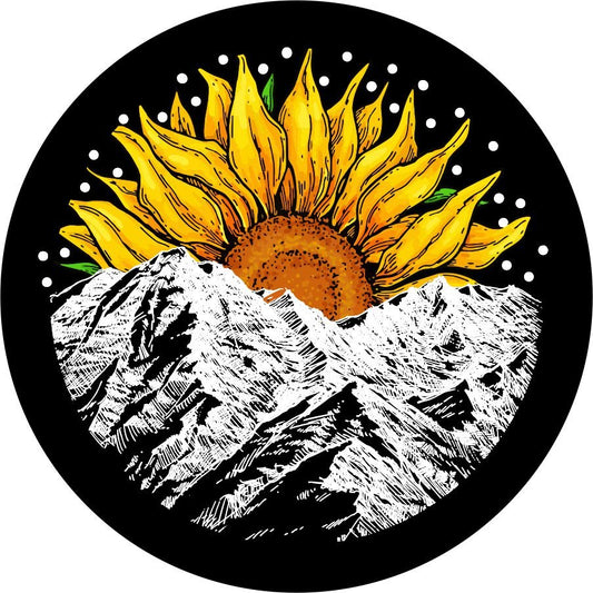 Sunflower Sunset/Sunrise on the Mountain Bronco Spare Tire Cover - Speedlogix