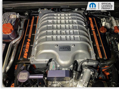Supercharged Hemi Engine Cover Overlay Decals - Grand Cherokee Trackhawk - Speedlogix