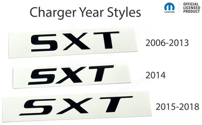 SXT Trunk Emblem Overlay Decal - Dodge Charger SXT - Speedlogix