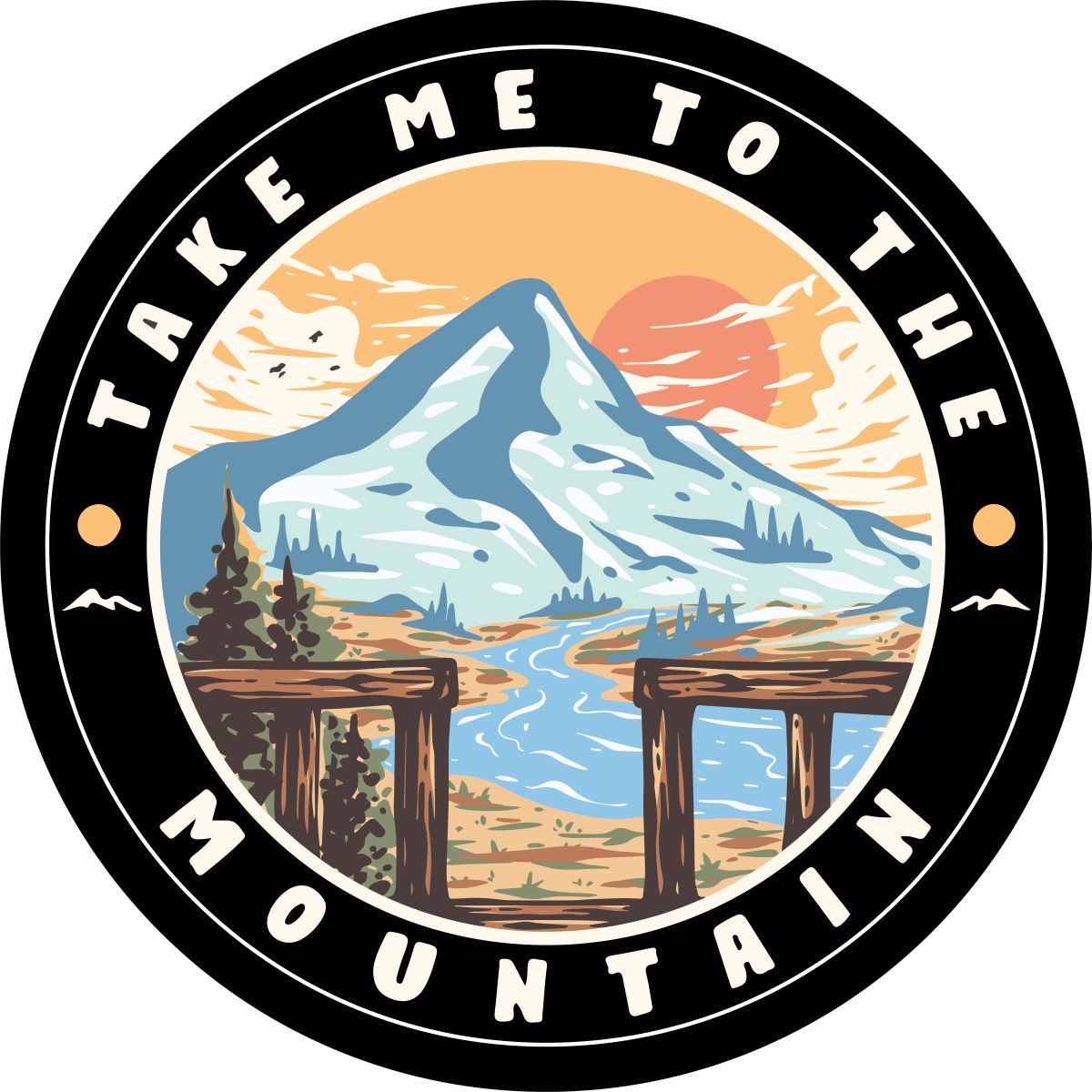 Take me to the Mountain River Landscape Bronco Spare Tire Cover