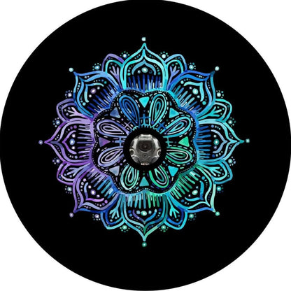 Teal & Purple Mandala Bronco Spare Tire Cover - Speedlogix
