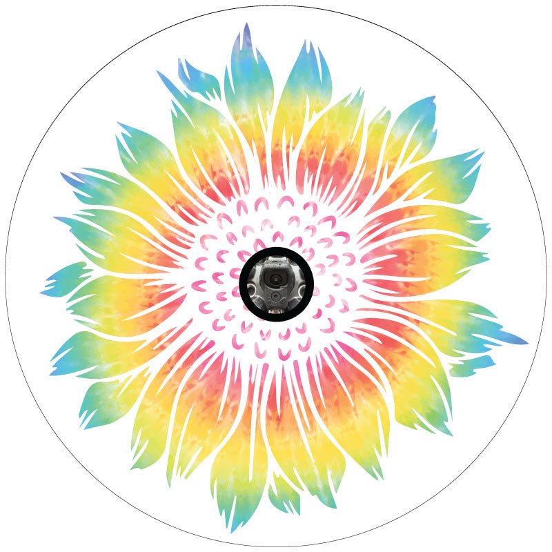 Tie Dye Sunflower Bronco Spare Tire Cover - Speedlogix