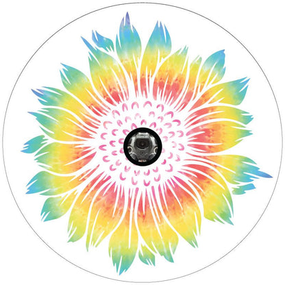 Tie Dye Sunflower Bronco Spare Tire Cover - Speedlogix