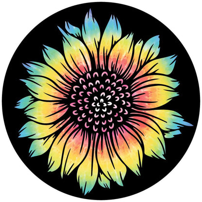 Tie Dye Sunflower Bronco Spare Tire Cover - Speedlogix