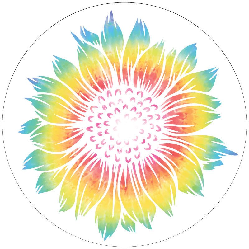 Tie Dye Sunflower Bronco Spare Tire Cover - Speedlogix