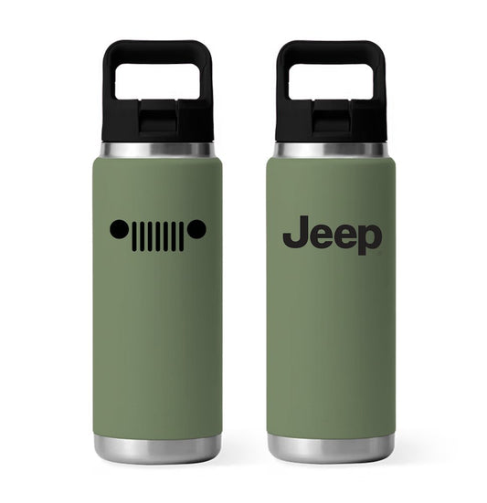 Top Handle Bottle - Jeep Text Grille - Drab Green - Speedlogix