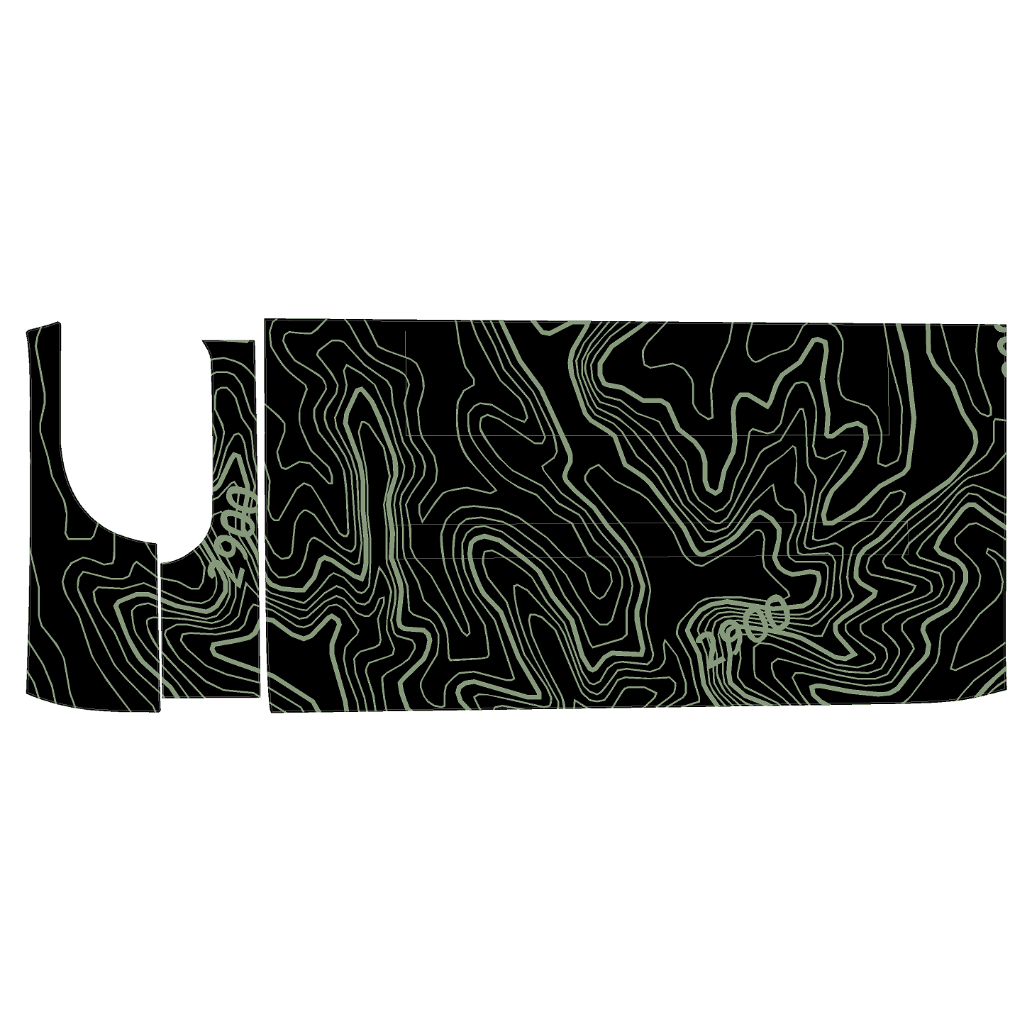 Topo 3 Piece Dash Kit (Printed Series) - 2021+ Bronco - Speedlogix