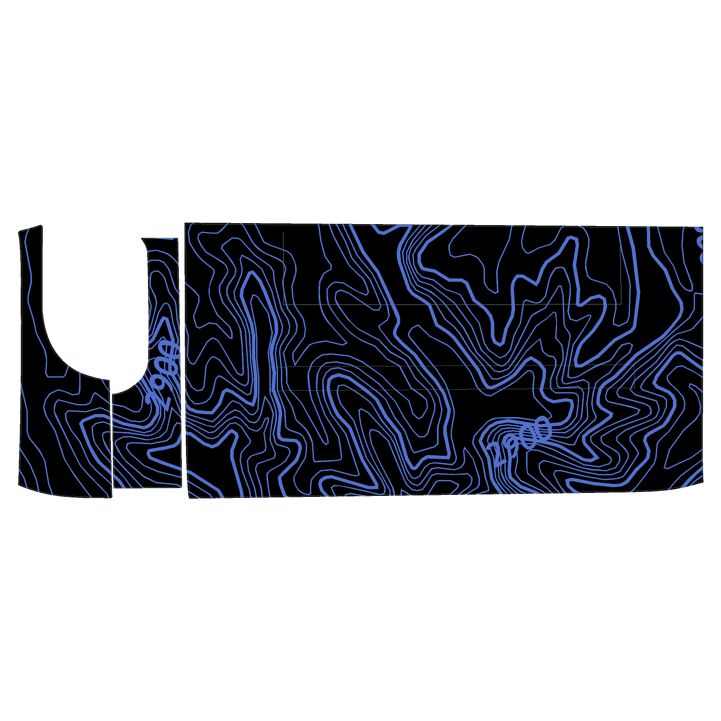 Topo 3 Piece Dash Kit (Printed Series) - 2021+ Bronco - Speedlogix