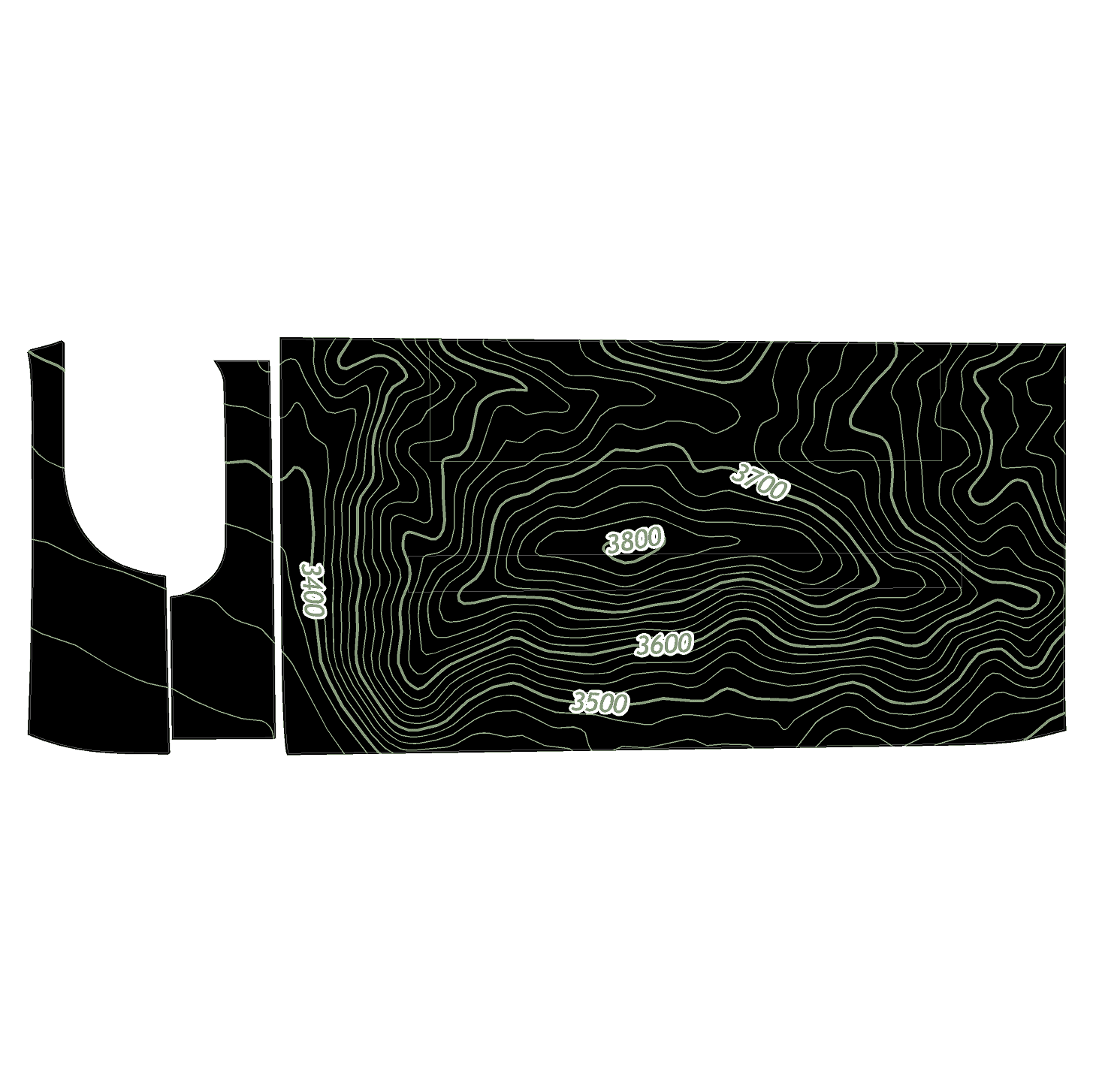 Topo 3 Piece Dash Kit (Printed Series) - 2021+ Bronco - Speedlogix