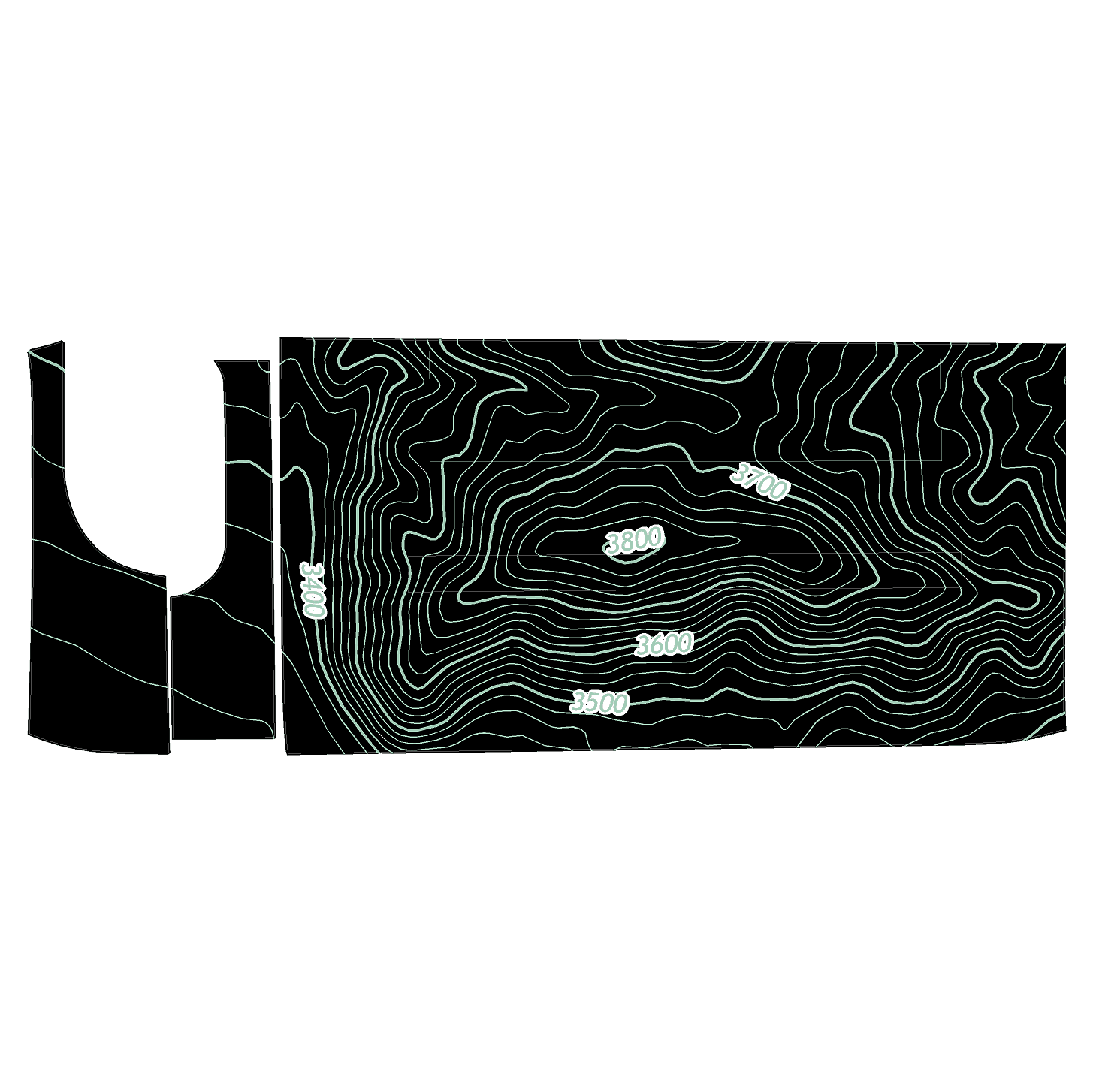 Topo 3 Piece Dash Kit (Printed Series) - 2021+ Bronco - Speedlogix