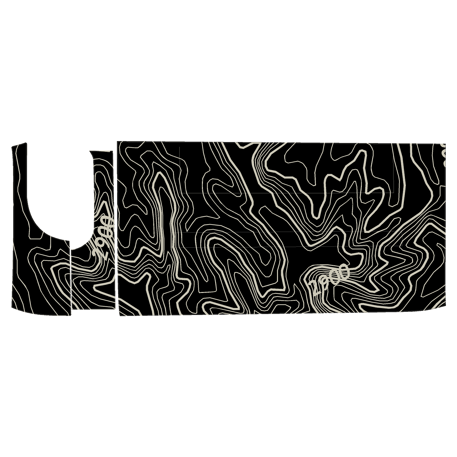 Topo 3 Piece Dash Kit (Printed Series) - 2021+ Bronco - Speedlogix