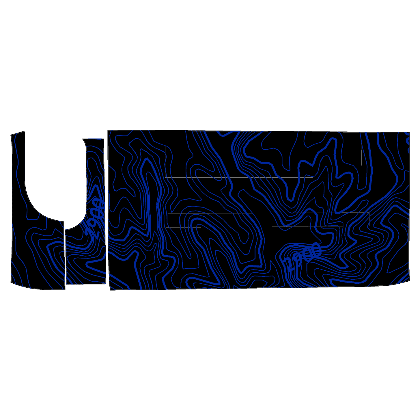 Topo 3 Piece Dash Kit (Printed Series) - 2021+ Bronco - Speedlogix