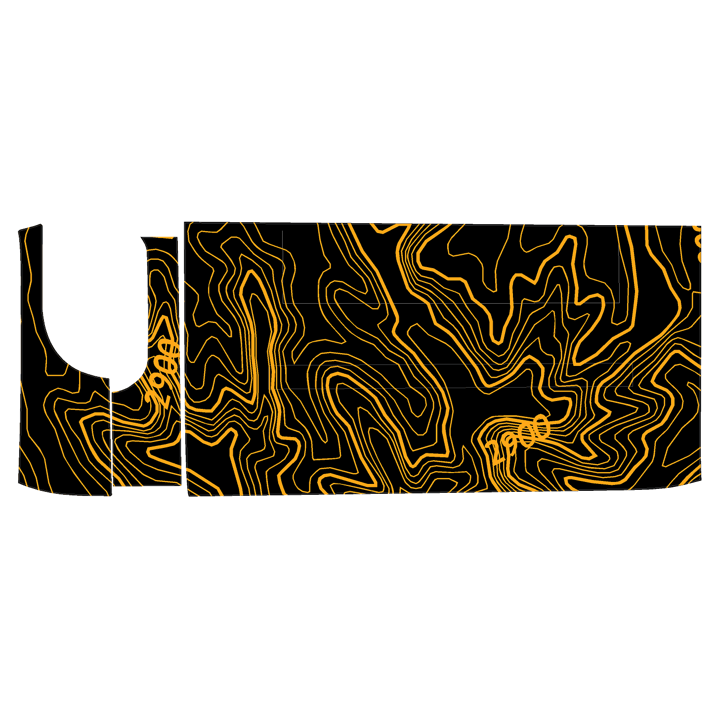 Topo 3 Piece Dash Kit (Printed Series) - 2021+ Bronco - Speedlogix