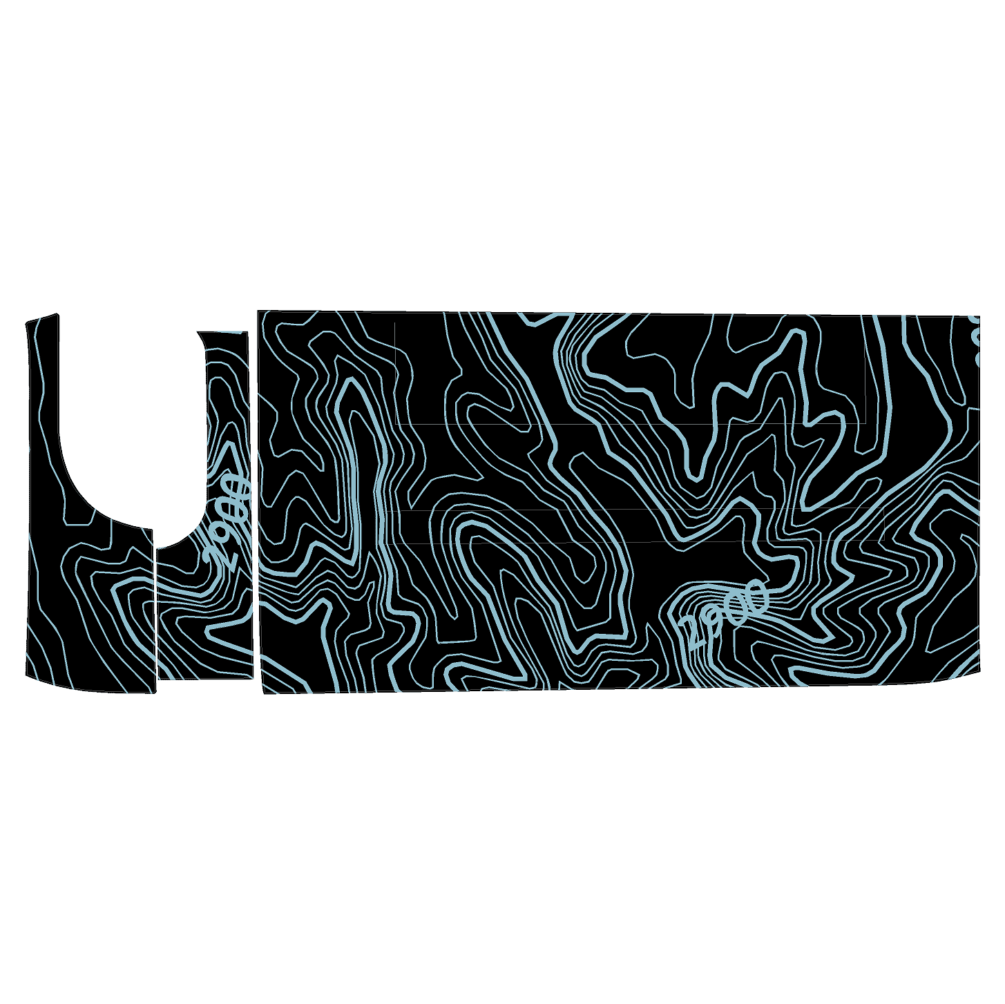 Topo 3 Piece Dash Kit (Printed Series) - 2021+ Bronco - Speedlogix