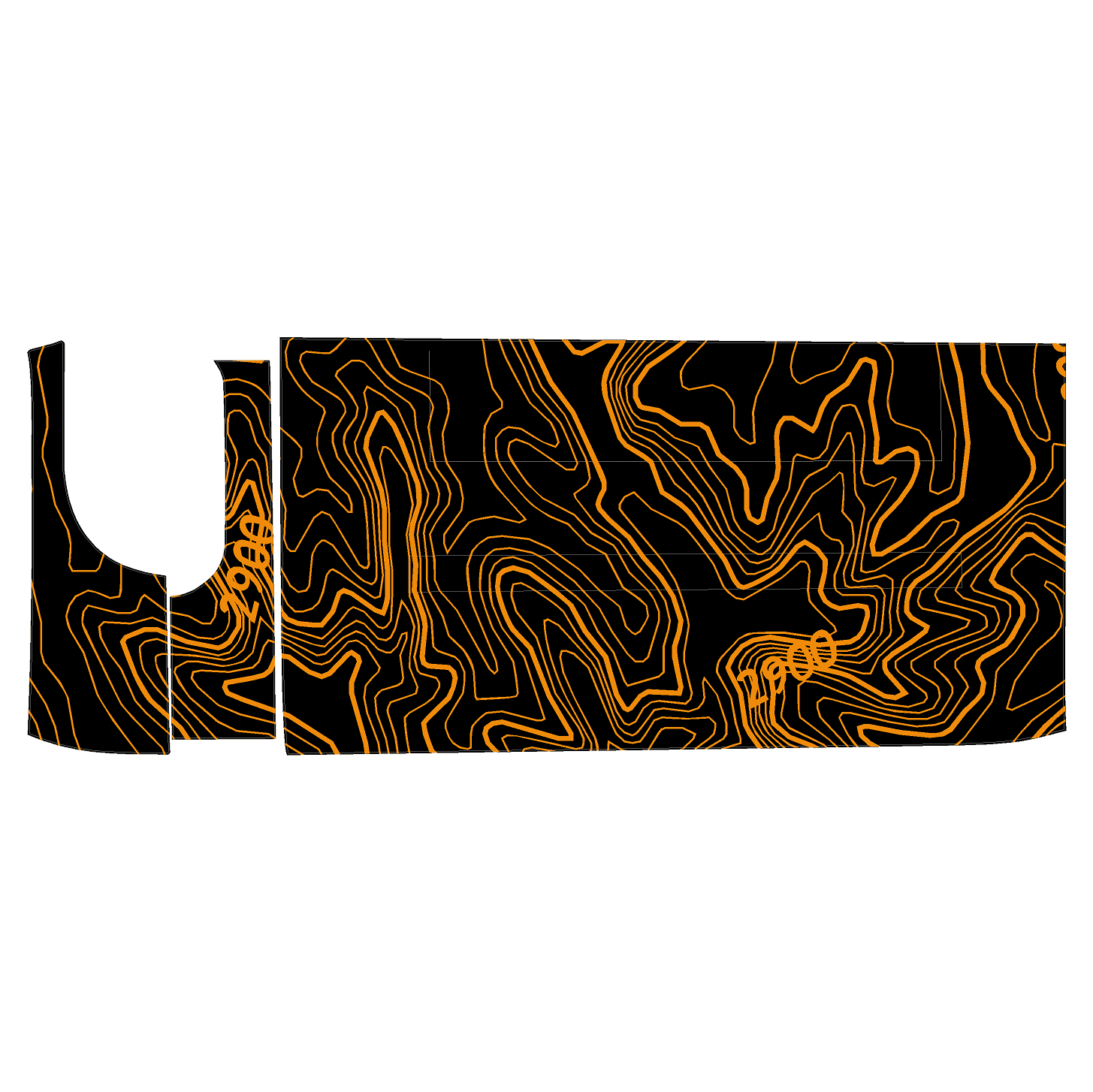 Topo 3 Piece Dash Kit (Printed Series) - 2021+ Bronco - Speedlogix