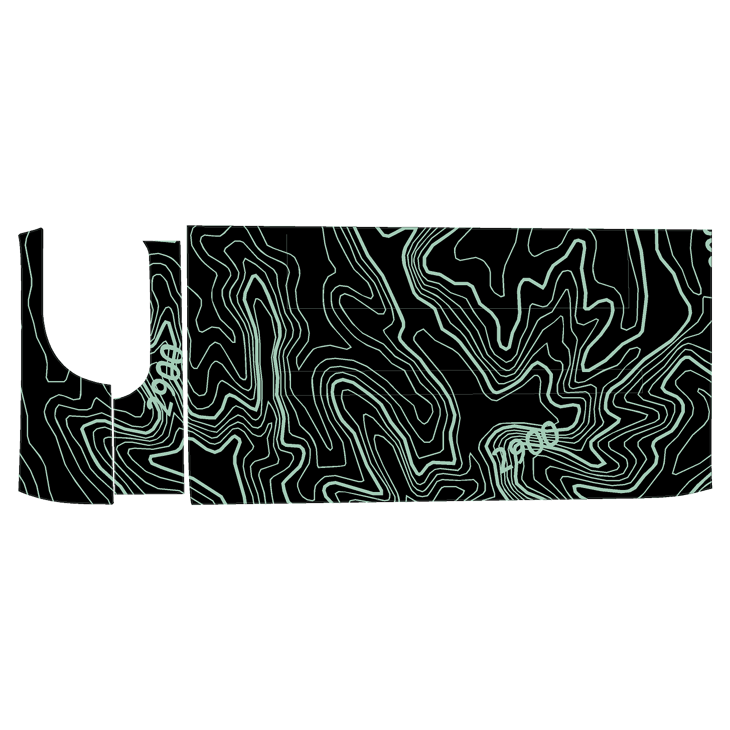 Topo 3 Piece Dash Kit (Printed Series) - 2021+ Bronco - Speedlogix