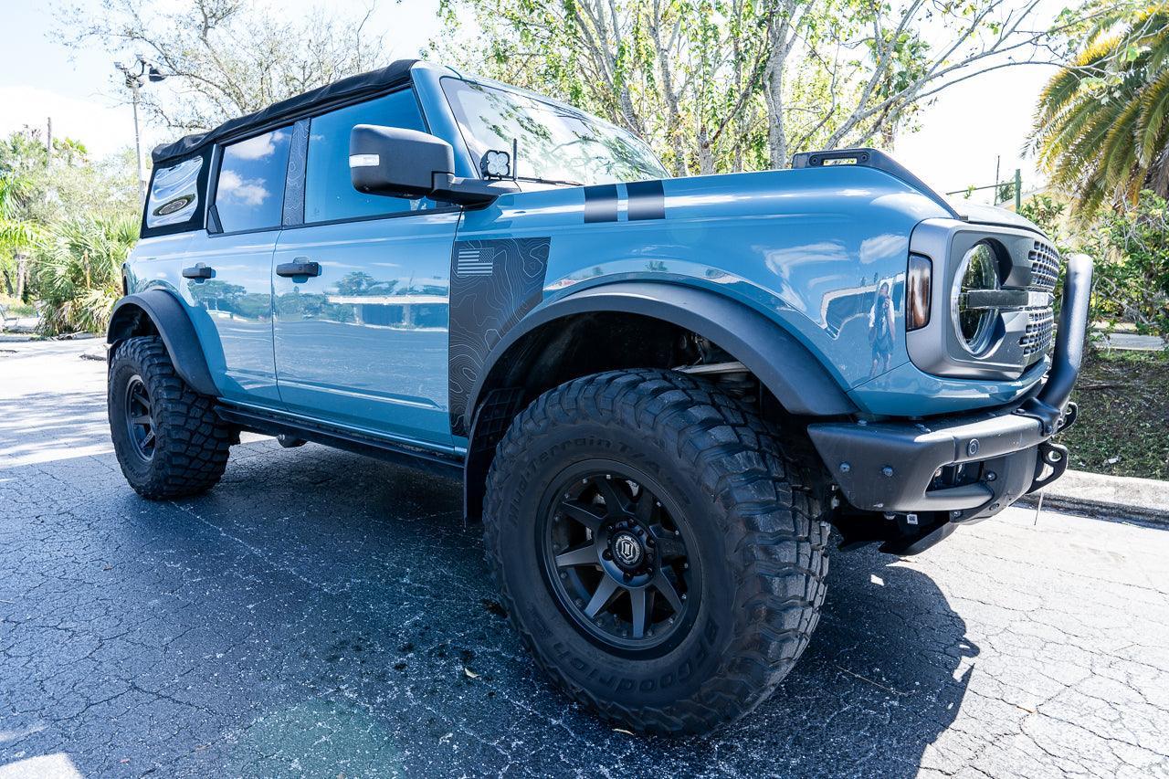 Topo American Flag Fender Overlays - 2021+ Bronco - Speedlogix