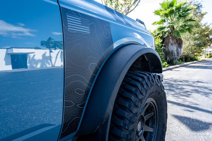 Topo American Flag Fender Overlays - 2021+ Bronco - Speedlogix