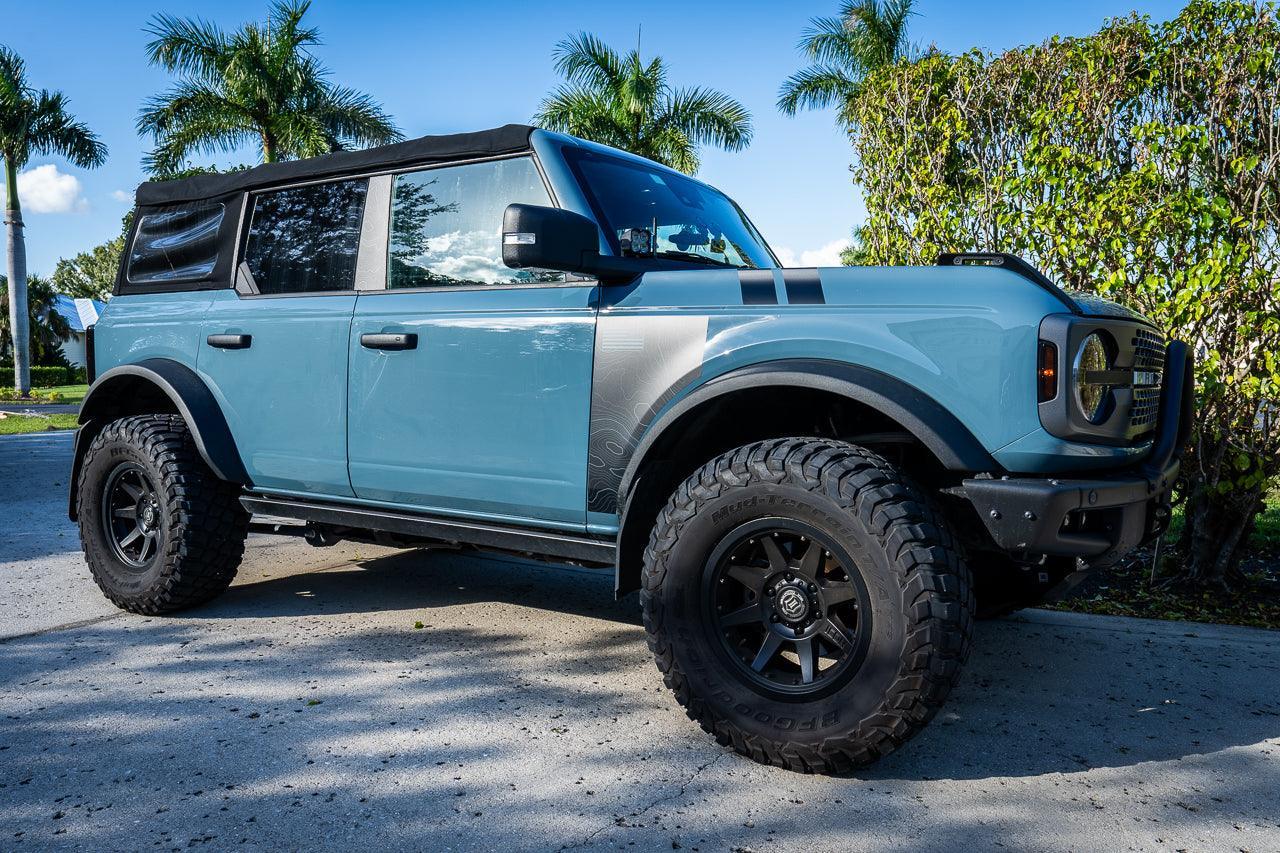 Topo American Flag Fender Overlays - 2021+ Bronco