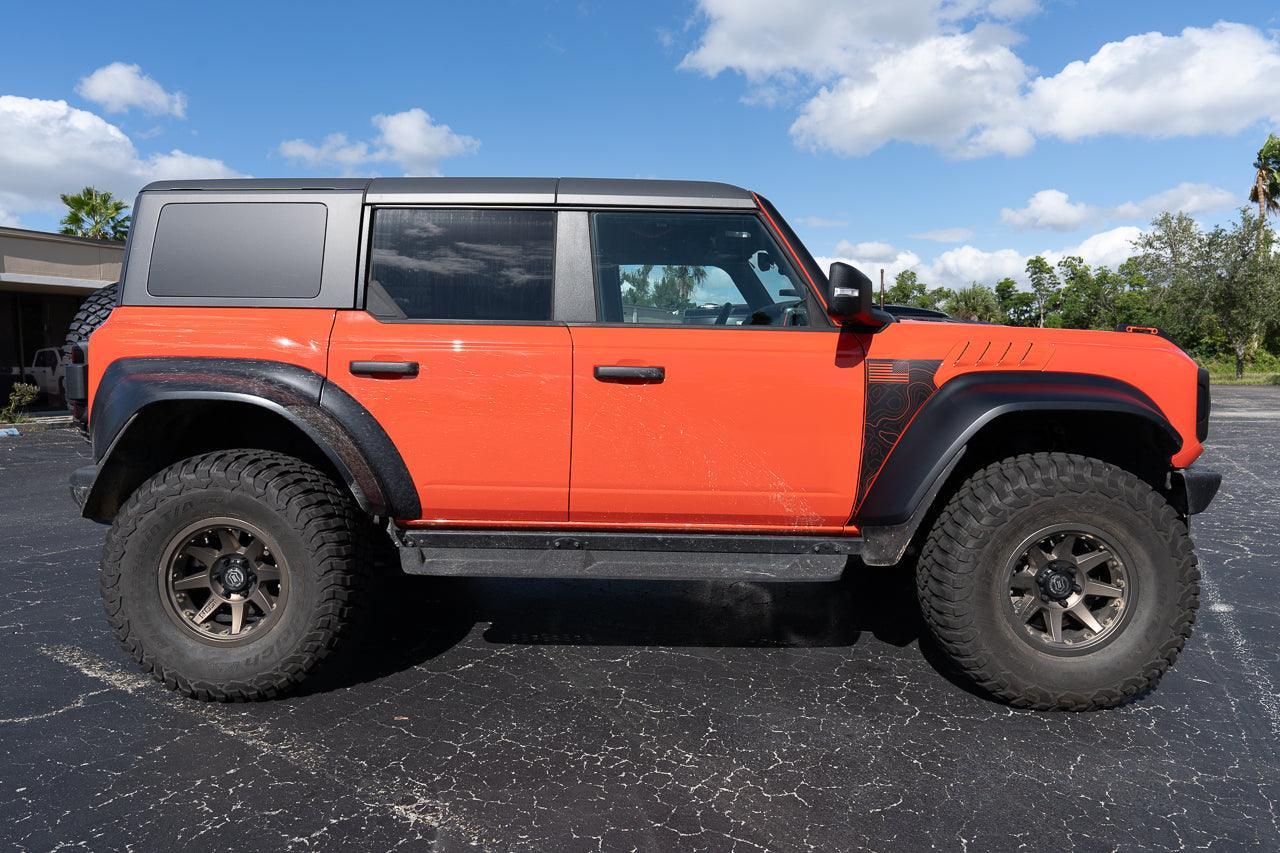 Topo American Flag Fender Overlays (Clear) - 2022+ Bronco Raptor - Speedlogix