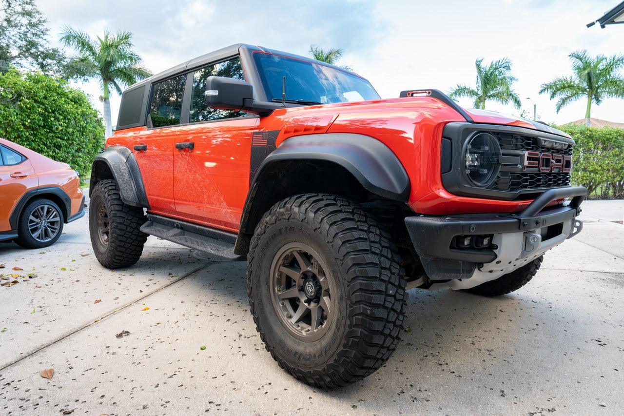 Topo American Flag Fender Overlays (Clear) - 2022+ Bronco Raptor - Speedlogix