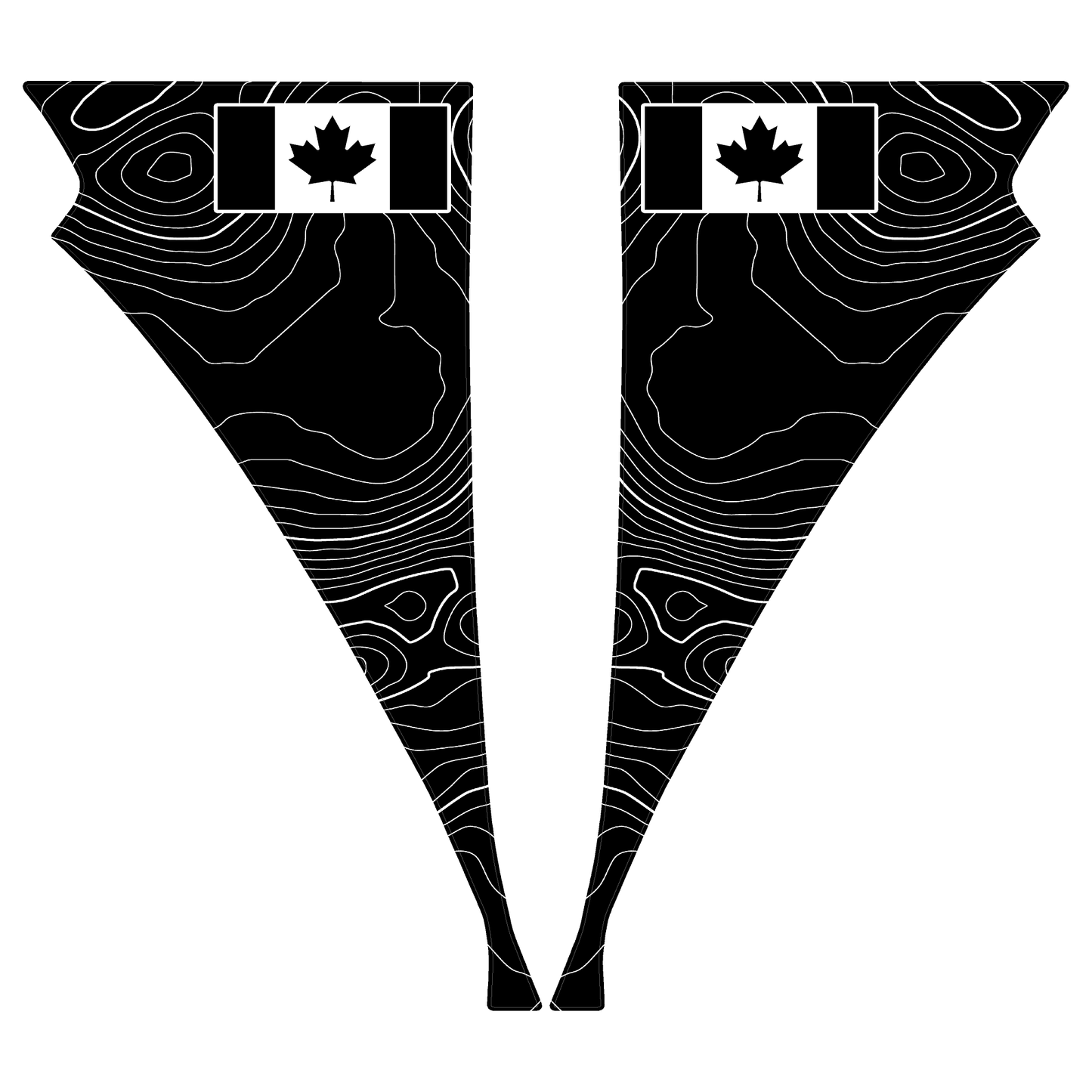 Topo American Flag Fender Overlays (Clear) - 2022+ Bronco Raptor - Speedlogix