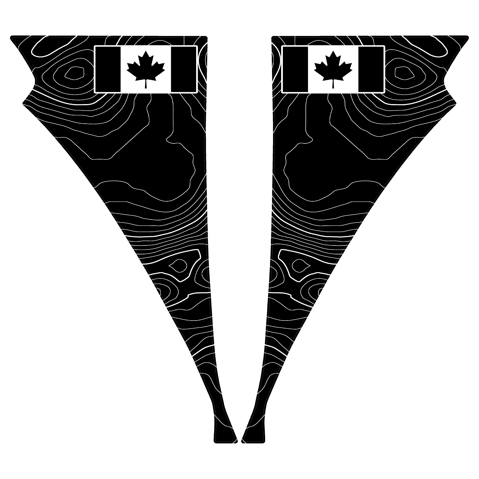 Topo American Flag Fender Overlays (Clear) - 2022+ Bronco Raptor - Speedlogix