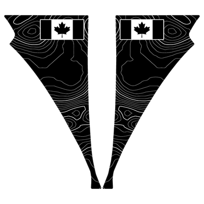 Topo American Flag Fender Overlays (Clear) - 2022+ Bronco Raptor - Speedlogix