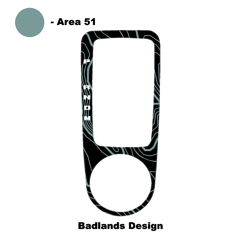 Topo Automatic Shifter Overlay (Printed Series) - 2021+ Bronco Automatic - Speedlogix