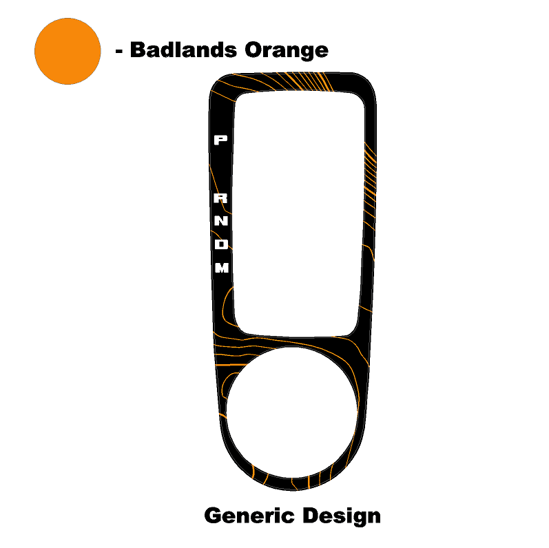 Topo Automatic Shifter Overlay (Printed Series) - 2021+ Bronco Automatic - Speedlogix