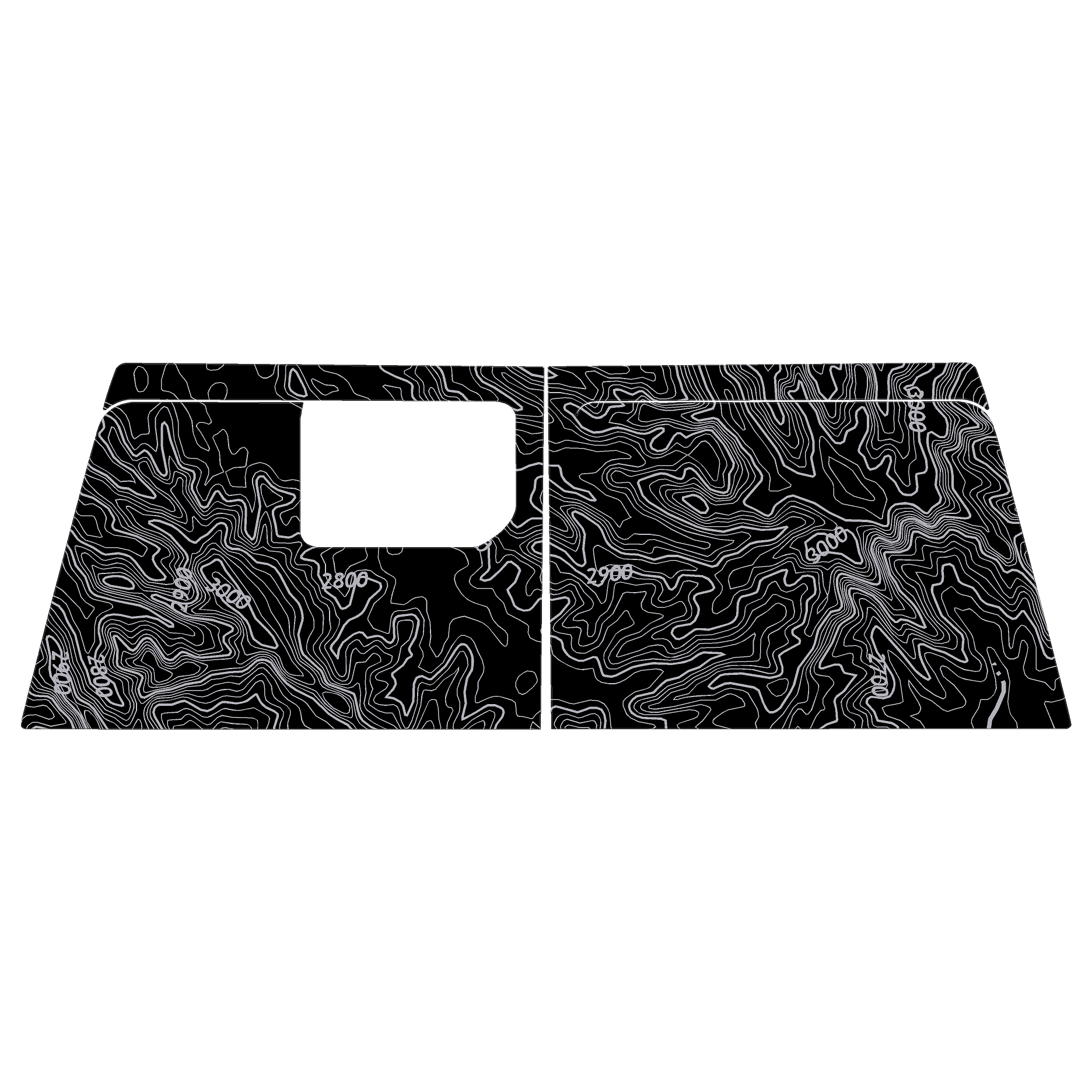 Topo Cargo Area Overlay Kit Part 1 (Printed Series) - 2021+ Bronco 4 Door - Speedlogix