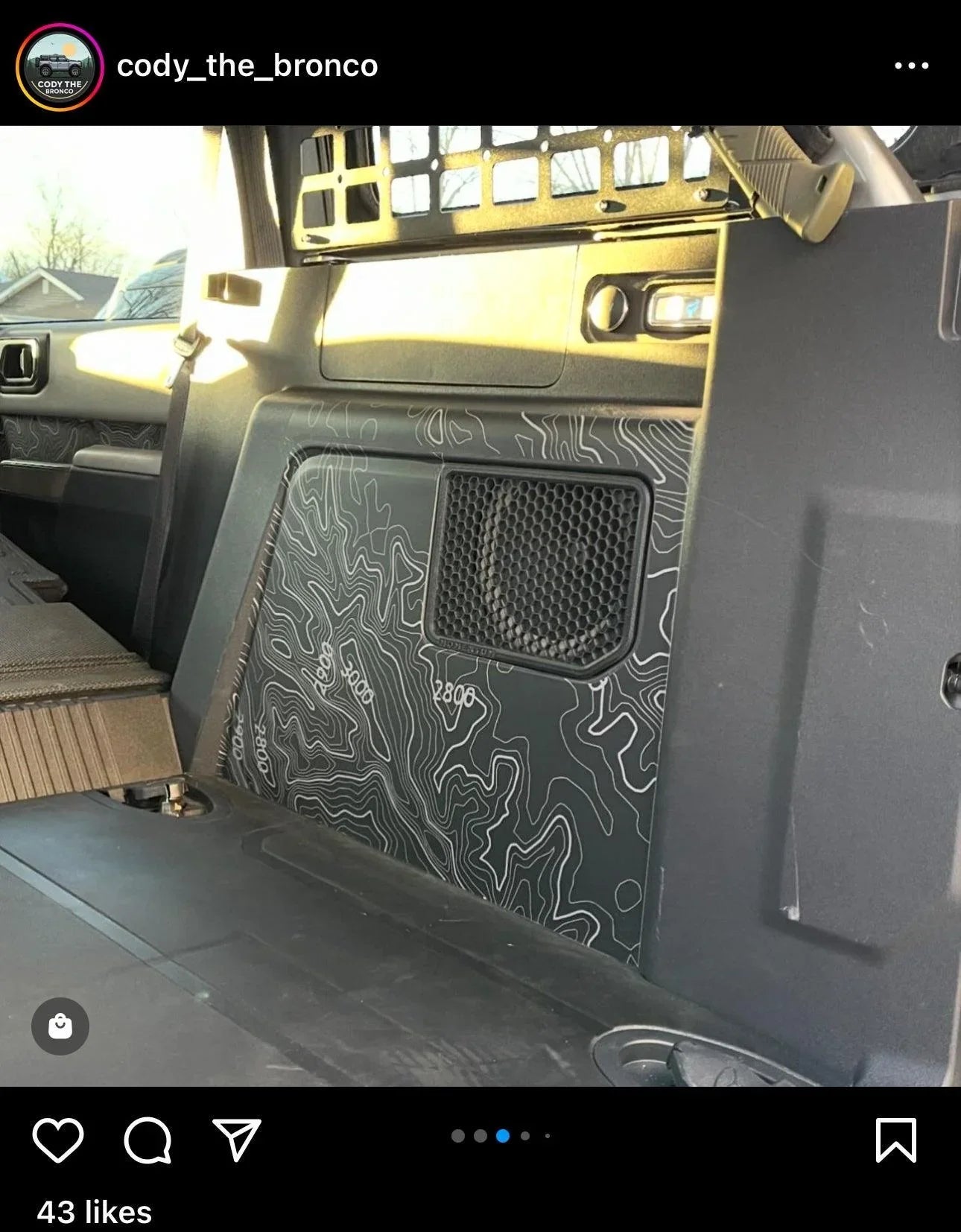 Topo Cargo Area Overlay Kit Part 1 (Printed Series) - 2021+ Bronco 4 Door - Speedlogix