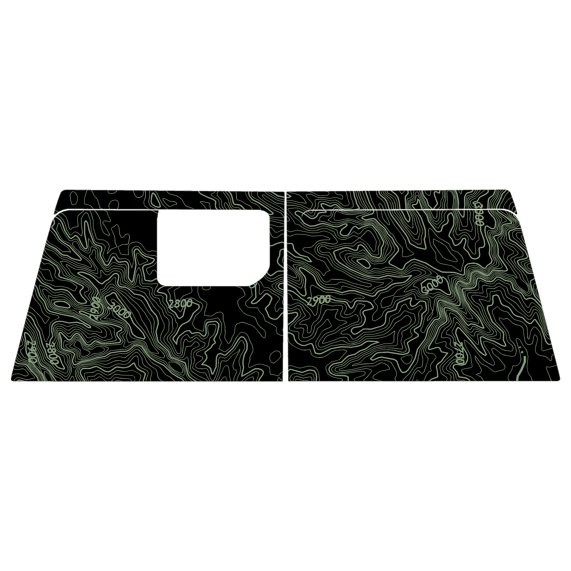 Topo Cargo Area Overlay Kit Part 1 (Printed Series) - 2021+ Bronco 4 Door - Speedlogix