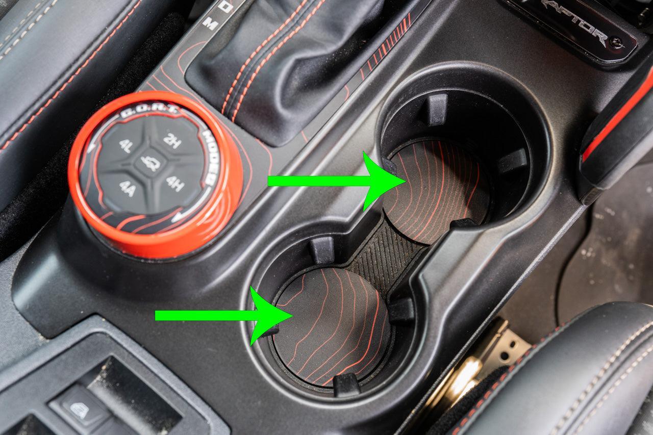 Topo Cup Holder Inserts (Printed Series + Acrylic) - 2021+ Bronco - Speedlogix