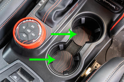Topo Cup Holder Inserts (Printed Series + Acrylic) - 2021+ Bronco - Speedlogix