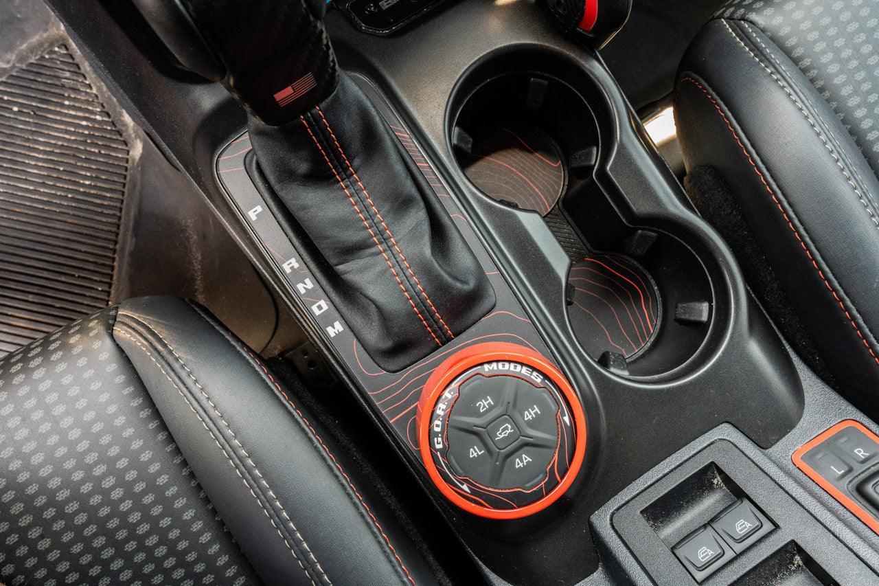 Topo Cup Holder Inserts (Printed Series + Acrylic) - 2021+ Bronco - Speedlogix