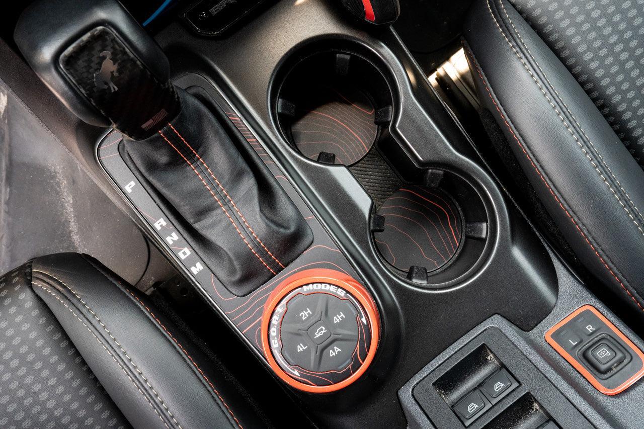 Topo Cup Holder Inserts (Printed Series + Acrylic) - 2021+ Bronco - Speedlogix