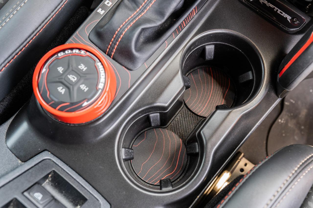 Topo Cup Holder Inserts (Printed Series + Acrylic) - 2021+ Bronco - Speedlogix