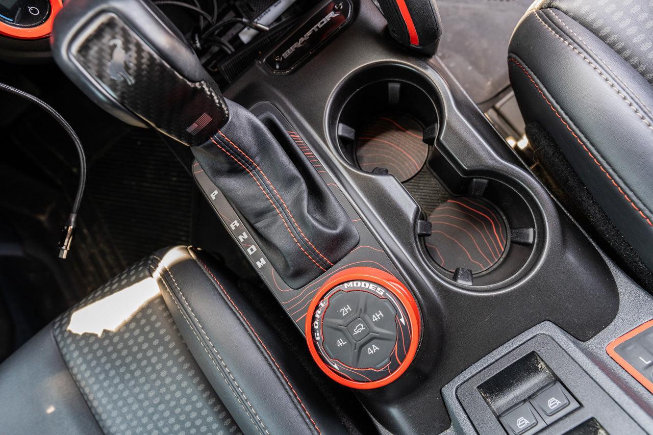 Topo Cup Holder Inserts (Printed Series + Acrylic) - 2021+ Bronco - Speedlogix