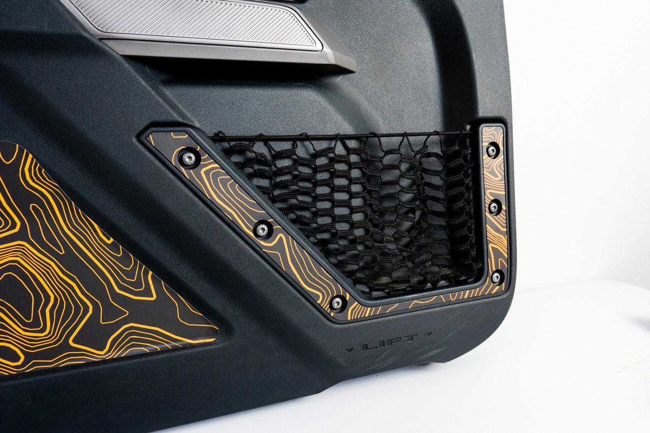 Topo Front Door Net Trim Overlay Kit (Printed Series) - 2021+ Bronco - Speedlogix