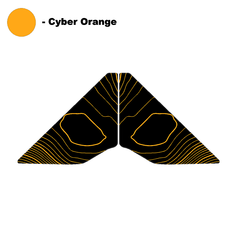 Topo Front Window Triangle Overlay (Printed Series) - 2021+ Bronco 4 Door - Speedlogix