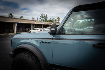 Topo Front Window Triangle Overlay (Printed Series) - 2021+ Bronco 4 Door - Speedlogix