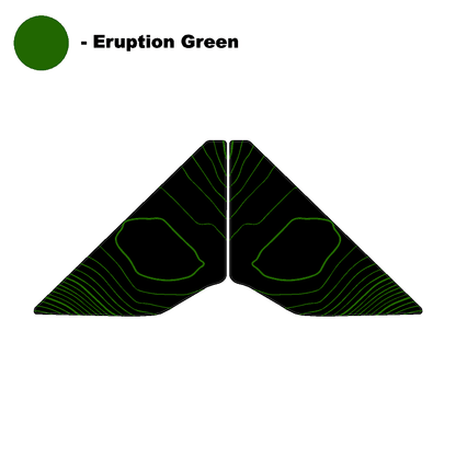 Topo Front Window Triangle Overlay (Printed Series) - 2021+ Bronco 4 Door - Speedlogix