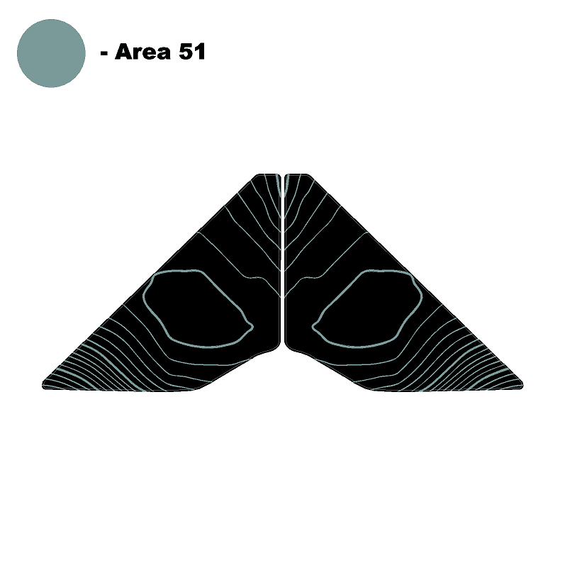 Topo Front Window Triangle Overlay (Printed Series) - 2021+ Bronco 4 Door - Speedlogix