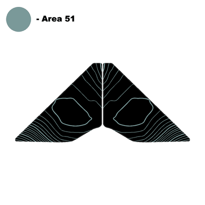 Topo Front Window Triangle Overlay (Printed Series) - 2021+ Bronco 4 Door - Speedlogix